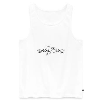 Wintersport Weihnachten Skifahren Skifahrer Ski - Männer Premium Bio Tank Top - Weiß - Vorne - Michal (187cm)