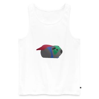 Superpig - Männer Premium Bio Tank Top - Weiß - Vorne - Michal (187cm)