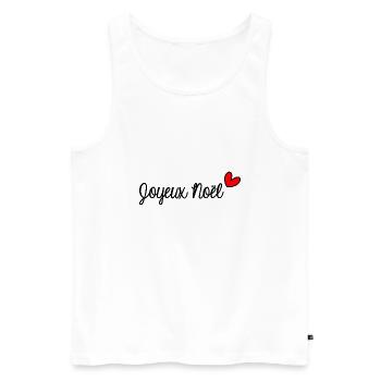WEIHNACHTEN. FROHE WEIHNACHTEN. FROHE WEIHNACHTEN. WEIHNACHTSMANN - Männer Premium Bio Tank Top - Weiß - Vorne - Michal (187cm)
