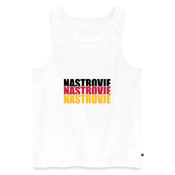 Nastrovje Deutschland Germany Fan Shirt - Männer Premium Bio Tank Top - Weiß - Vorne - AI Model Male 178 light (178cm)