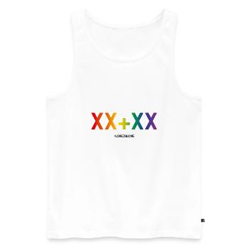 Love is love Spruch - Männer Premium Bio Tank Top - Weiß - Vorne - AI Model Male 178 light (178cm)