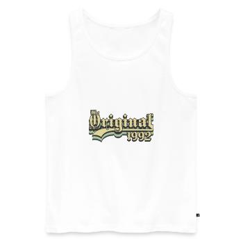 Born in 1992 - Men's Premium Organic Tank Top - white - Front - Michal (187cm)