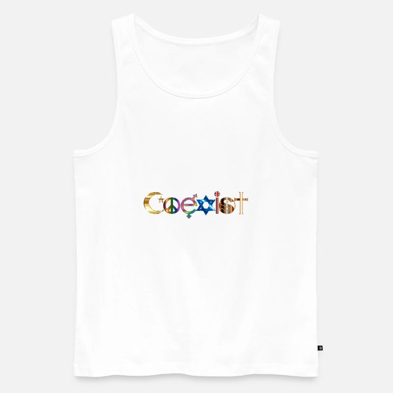 Koexistenz gemeinsam - Männer Premium Bio Tank Top - Weiß