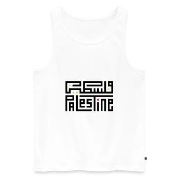 FALASTIN PALESTINE - Débardeur bio Premium Homme - blanc - Devant - AI Model Male 178 light (178cm)