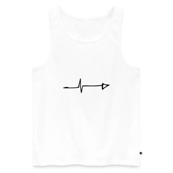 pfeil rechts herzschlag pfeile - Männer Premium Bio Tank Top - Weiß - Vorne - AI Model Male 178 light (178cm)