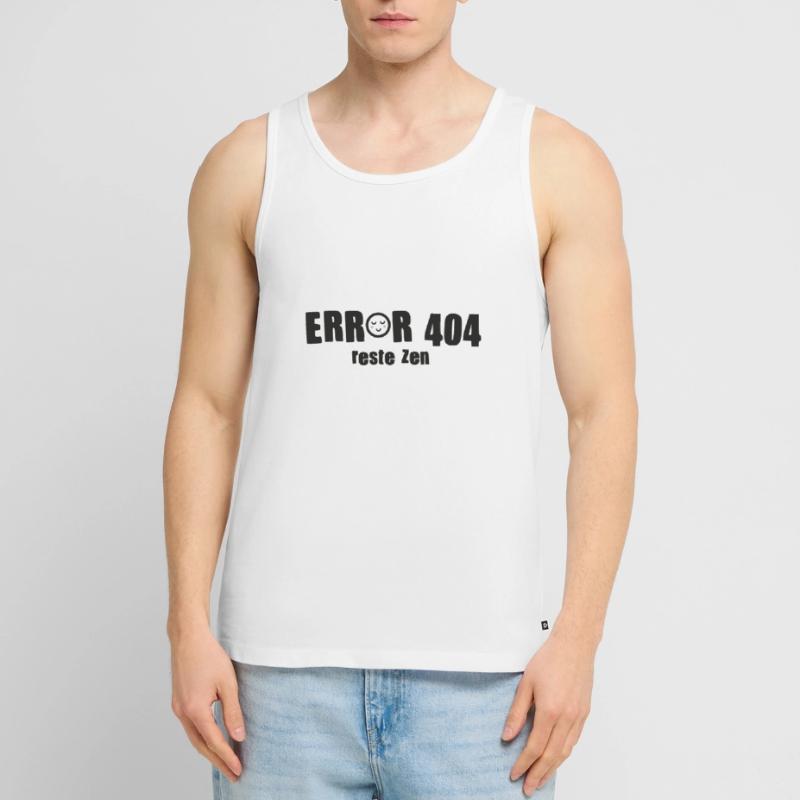 ERROR 404 remains zen - Computer bug Men's Premium Organic Tank Top