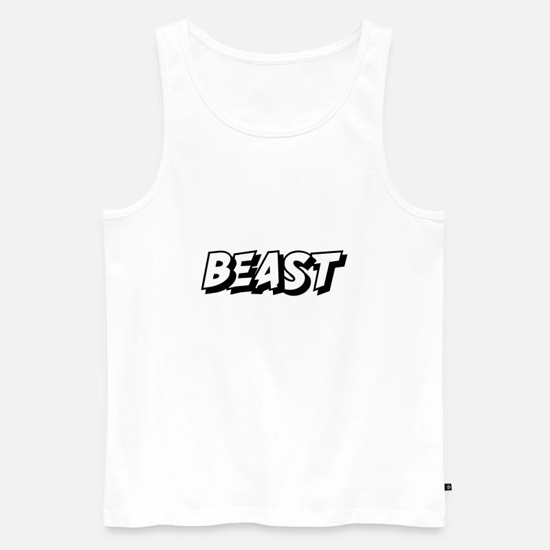 Beast - Männer Premium Bio Tank Top - Weiß