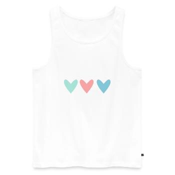 SAINT VALENTINE. bachelorette party. I LOVE YOU. I LOVE YOU. LOVE - Men's Premium Organic Tank Top - white - Front - Michal (187cm)