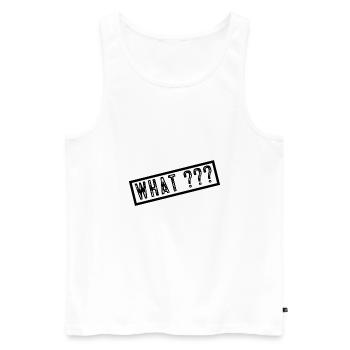 Quoi? - Débardeur bio Premium Homme - blanc - Devant - AI Model Male 178 light (178cm)