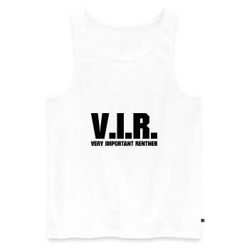 Rentner Wichtig Rentner Rente Ruhestand VIP - Männer Premium Bio Tank Top - Weiß - Vorne - Michal (187cm)