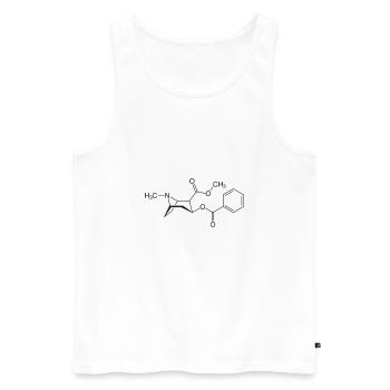 Cocaïne - Débardeur bio Premium Homme - blanc - Devant - AI Model Male 178 light (178cm)