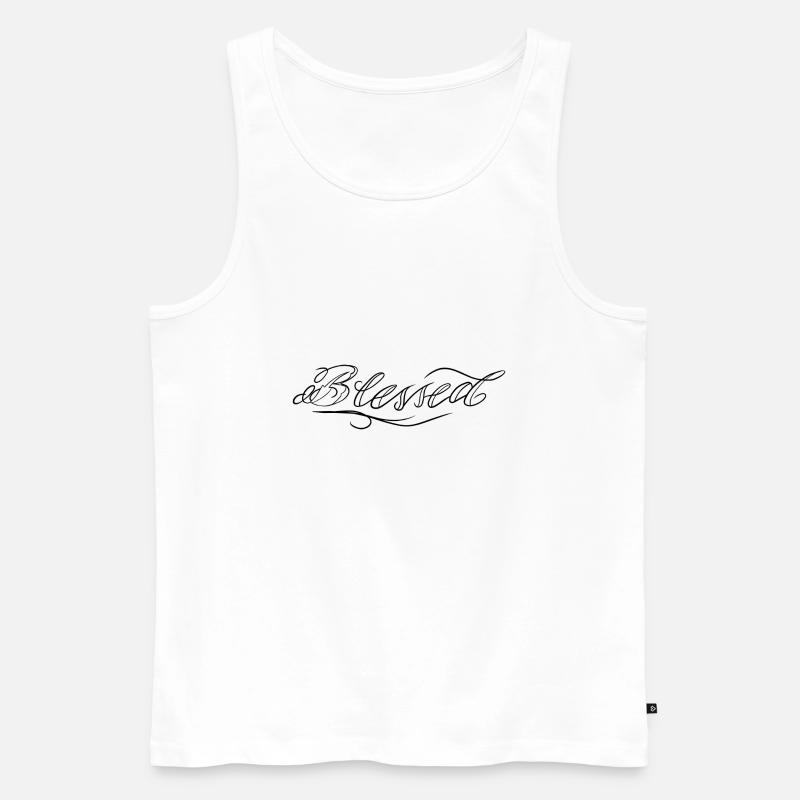 blessed tattoo art - Männer Premium Bio Tank Top - Weiß