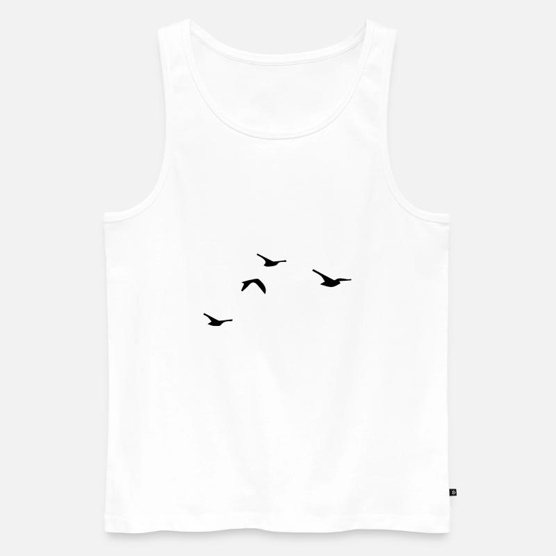 Vögel - Männer Premium Bio Tank Top - Weiß