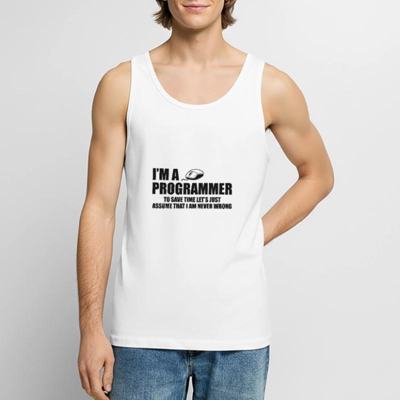Programmer Programming Informatik Geschenk Männer Premium Bio Tank Top