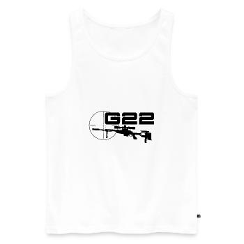 G22 Scharfschützengewehr Deutschland Bundeswehr - Männer Premium Bio Tank Top - Weiß - Vorne - AI Model Male 178 light (178cm)