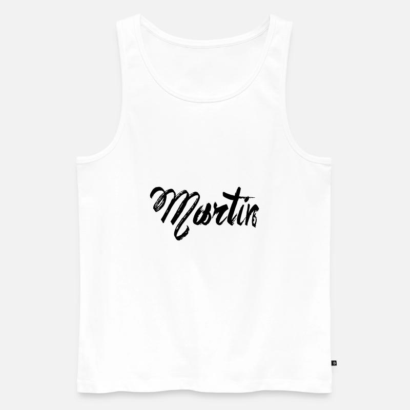 Martin - Männer Premium Bio Tank Top - Weiß