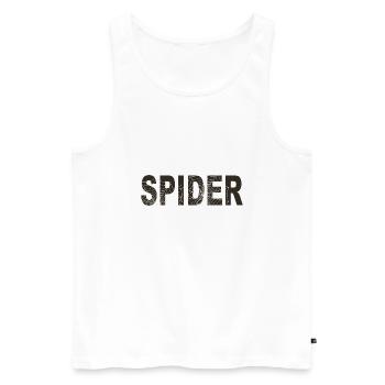 Spinne wort mit Grafik - Männer Premium Bio Tank Top - Weiß - Vorne - AI Model Male 178 light (178cm)
