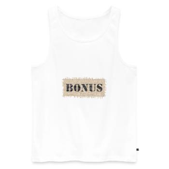 Bonus - Débardeur bio Premium Homme - blanc - Devant - Michal (187cm)