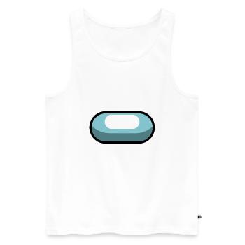 Sus, Suspicious Astronaut - Men's Premium Organic Tank Top - white - Front - AI Model Male 178 light (178cm)