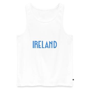 Irlande - Débardeur bio Premium Homme - blanc - Devant - AI Model Male 178 light (178cm)