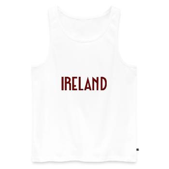 Irlande - Débardeur bio Premium Homme - blanc - Devant - AI Model Male 178 light (178cm)