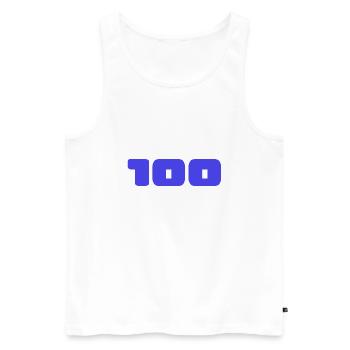 100. 100 JAHRE. 100-JÄHRIGES JUBILÄUM. GEBURTSTAG 100 - Männer Premium Bio Tank Top - Weiß - Vorne - Michal (187cm)