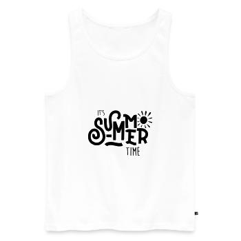Es ist Sommer - Männer Premium Bio Tank Top - Weiß - Vorne - AI Model Male 178 light (178cm)