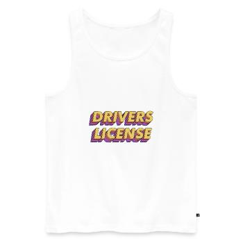 Fahrer lizenzierte Olivia Rodrigo - Männer Premium Bio Tank Top - Weiß - Vorne - AI Model Male 178 light (178cm)