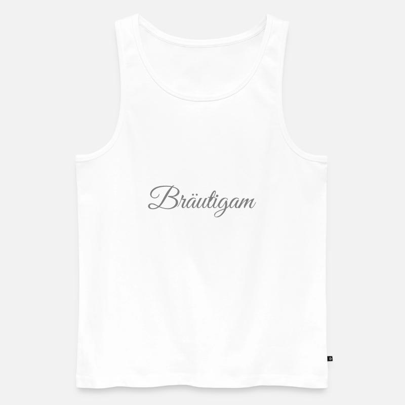 Bräutigam - Männer Premium Bio Tank Top - Weiß