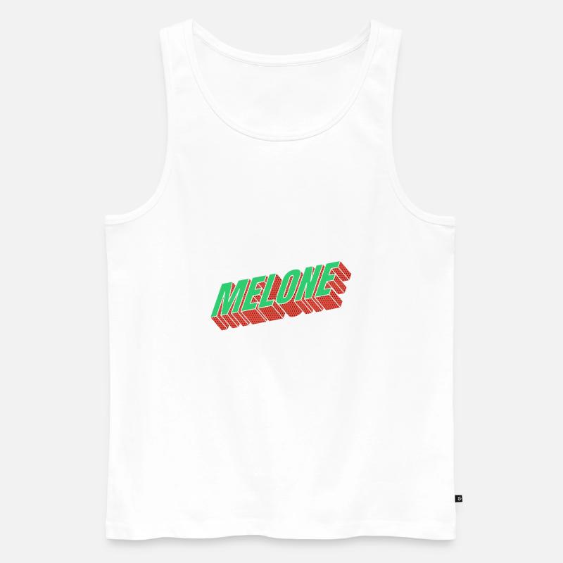 Melone - Männer Premium Bio Tank Top - Weiß