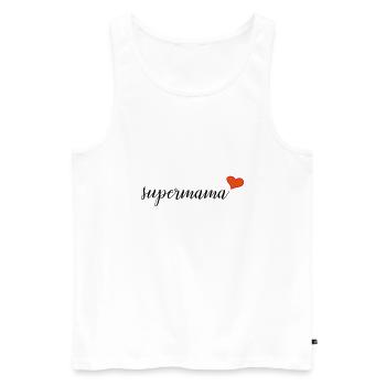 Super mom - Men's Premium Organic Tank Top - white - Front - Michal (187cm)
