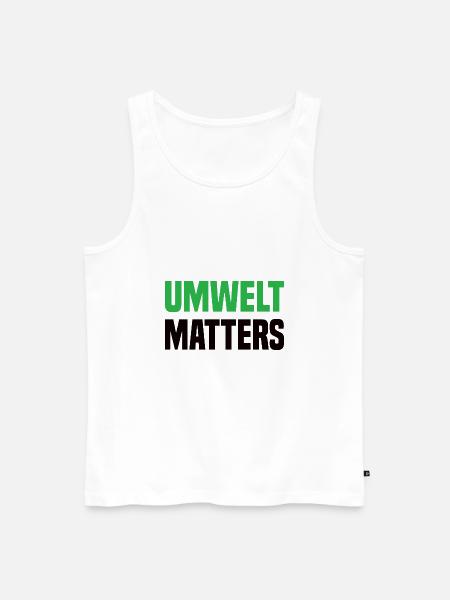 Umwelt Matters Klimawandel - Männer Premium Bio Tank Top - Weiß