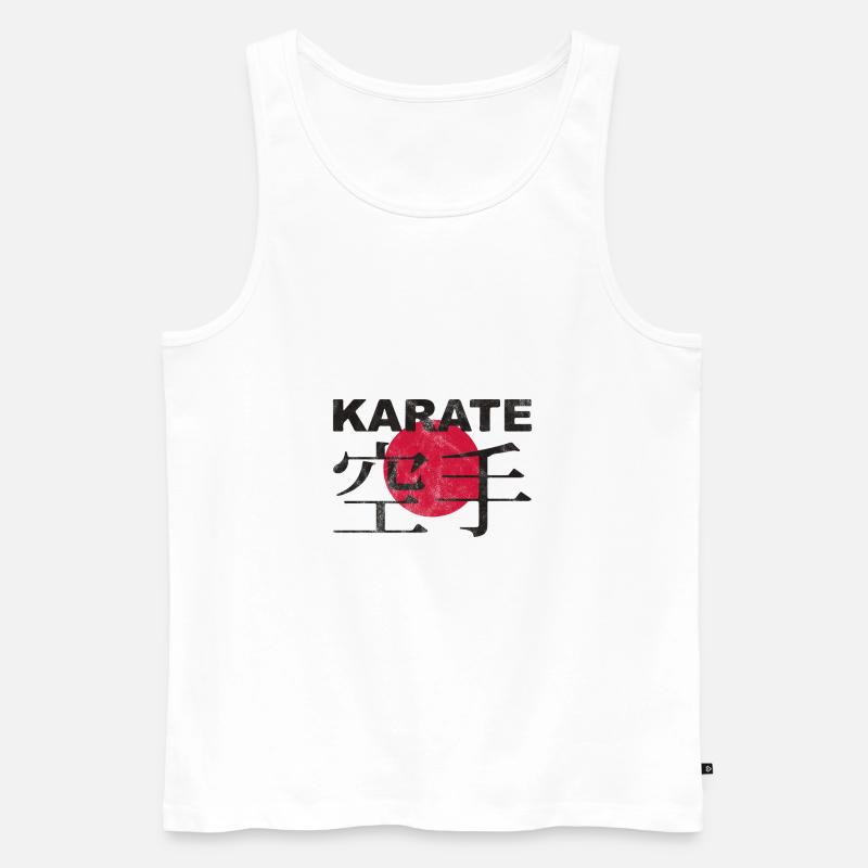 Karate - Männer Premium Bio Tank Top - Weiß