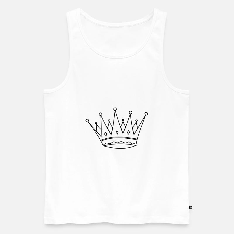 Krone - Männer Premium Bio Tank Top - Weiß
