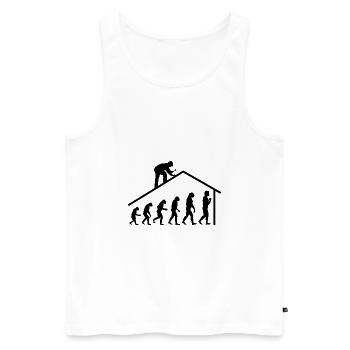 Man Carpenter Craftsman Gift Tool - Men's Premium Organic Tank Top - white - Front - AI Model Male 178 light (178cm)