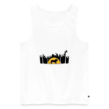 Jungle Male Lion - Men's Premium Organic Tank Top - white - Front - AI Model Male 178 light (178cm)