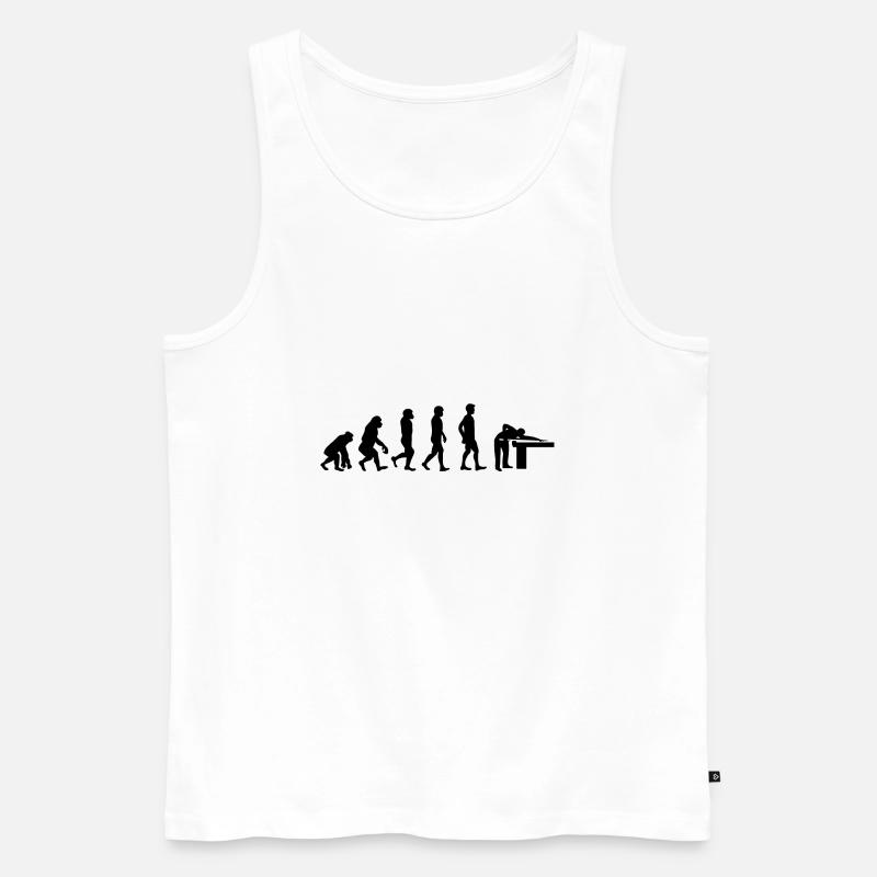 Évolution du billard - Débardeur bio Premium Homme - blanc