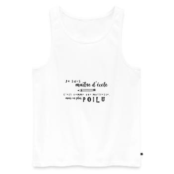 Es ist wie eine Geliebte, aber haariger - Männer Premium Bio Tank Top - Weiß - Vorne - Michal (187cm)