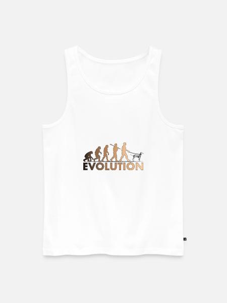 Dalmatiner Evolution Brown - Männer Premium Bio Tank Top - Weiß