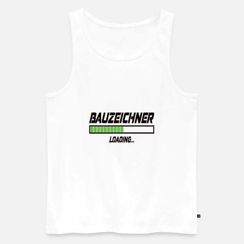 Bauzeichner Loading... - Männer Premium Bio Tank Top - Weiß