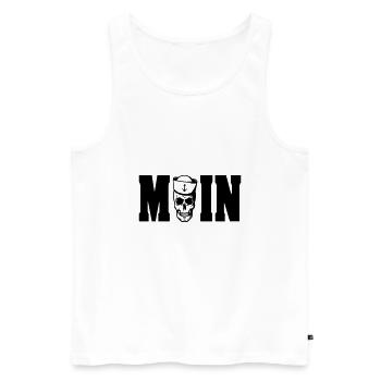 moin 5 - Männer Premium Bio Tank Top - Weiß - Vorne - Michal (187cm)
