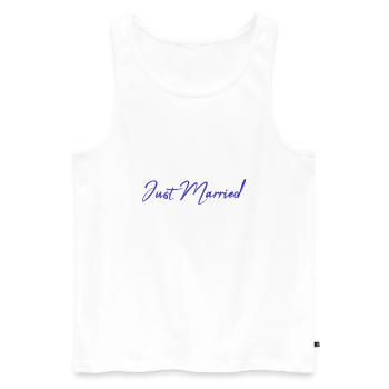 ICH HABE GERADE GEHEIRATET. Junggesellinnenabschied. HEILIGER VALENTINSTAG. PAAR - Männer Premium Bio Tank Top - Weiß - Vorne - Michal (187cm)