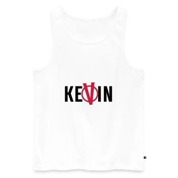 V like KeVin - Men's Premium Organic Tank Top - white - Front - AI Model Male 178 light (178cm)