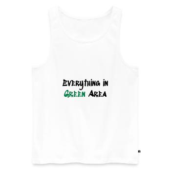 Green Area - Männer Premium Bio Tank Top - Weiß - Vorne - Michal (187cm)