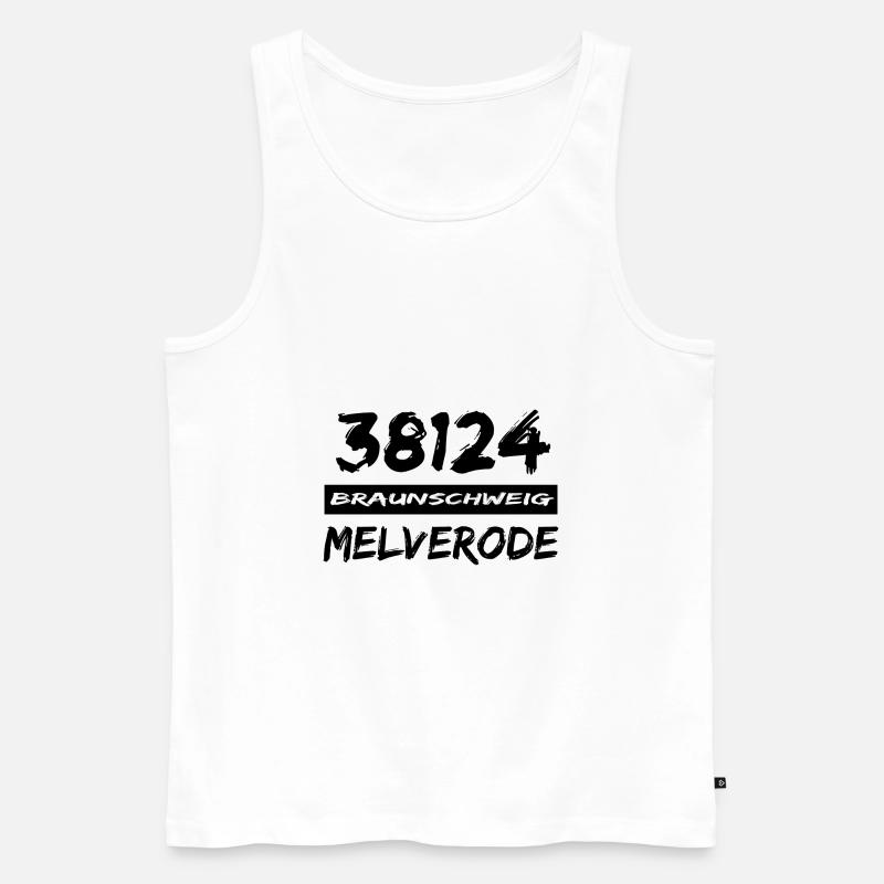 38124 Braunschweig Melverode - Männer Premium Bio Tank Top - Weiß
