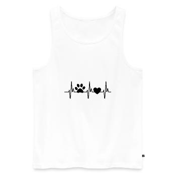 amour des animaux - Débardeur bio Premium Homme - blanc - Devant - Michal (187cm)