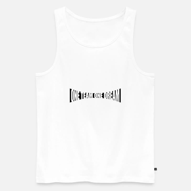 Gebogen One Team - Männer Premium Bio Tank Top - Weiß