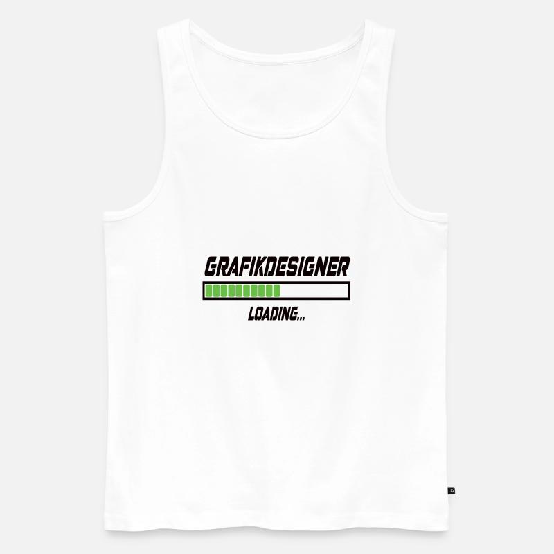 Grafikdesigner Loading... - Männer Premium Bio Tank Top - Weiß