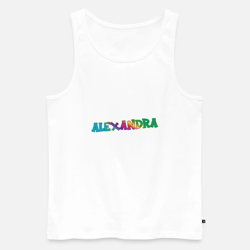 Alexandra - Männer Premium Bio Tank Top - Weiß