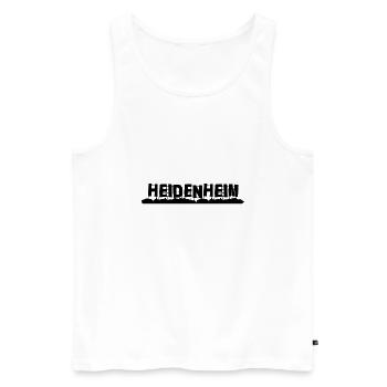 Heidenheim - Männer Premium Bio Tank Top - Weiß - Vorne - Michal (187cm)